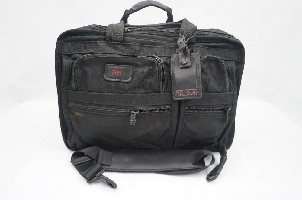 VINTAGE TUMI BLACK BALLISTIC NYLON CARRY ON TRAVEL LAPTOP BAG/BRIEFCASE